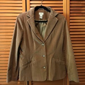 LL Bean corduroy khaki blazer